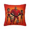 Nordic Style Animation The Incredibles Cushion Cover Polyester Superhero Comedy Throw Pillow Case for Car Square Pillowcase