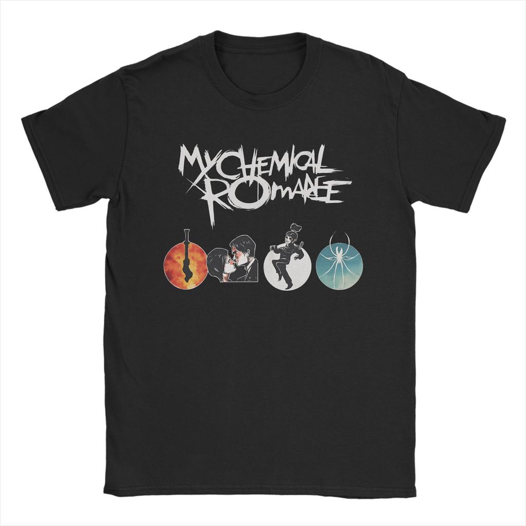 My Chemical Romance Rock Music T Shirt Summer Harajuku T Shirts Man Pure Cotton O-Neck Oversized Clothing Short Sleeve Tshirt