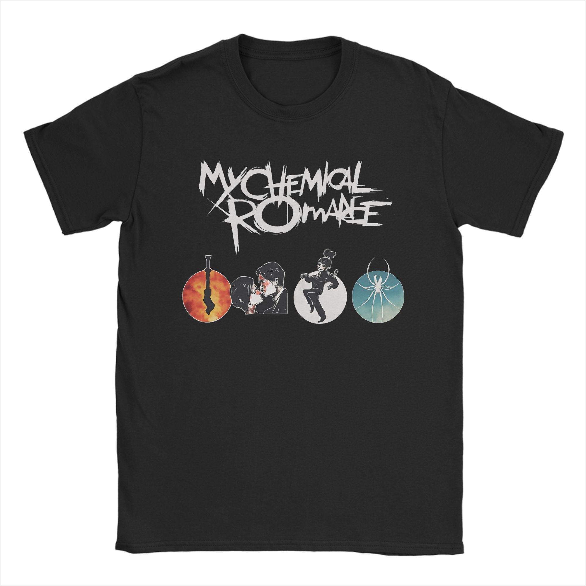 

My Chemical Romance Rock Music T Shirt Summer Harajuku T Shirts Man Pure Cotton O-Neck Oversized Clothing Short Sleeve Tshirt 5XL різнокольоровий