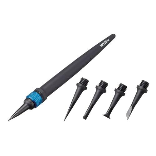 HOZAN ESD Tip Probe Set, Anti-Static Probe, Pen-Type Scraper, Main Unit + 5 Tips Set, P-530