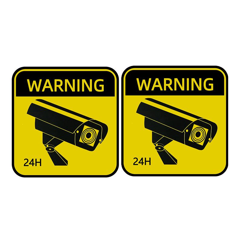 5cm CCTV Warnaufkleber, Wasserdichte Sonnencreme Videoüberwachung Alarm Decal für Auto
