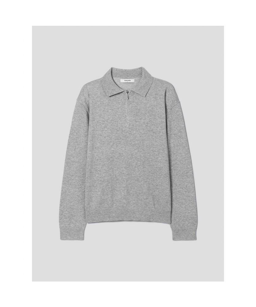 8SECONDS Quarter Zip Knit Pullover Gray