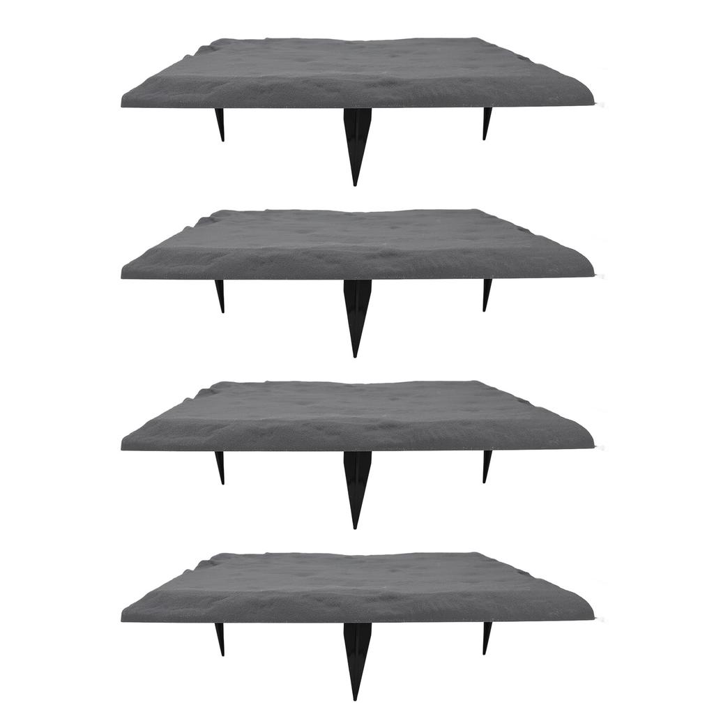 Stepping Stone with Ground Stakes Polypropylene Resin Weatherproof Garden Decor Stepping Stone for Lawn Outdoor