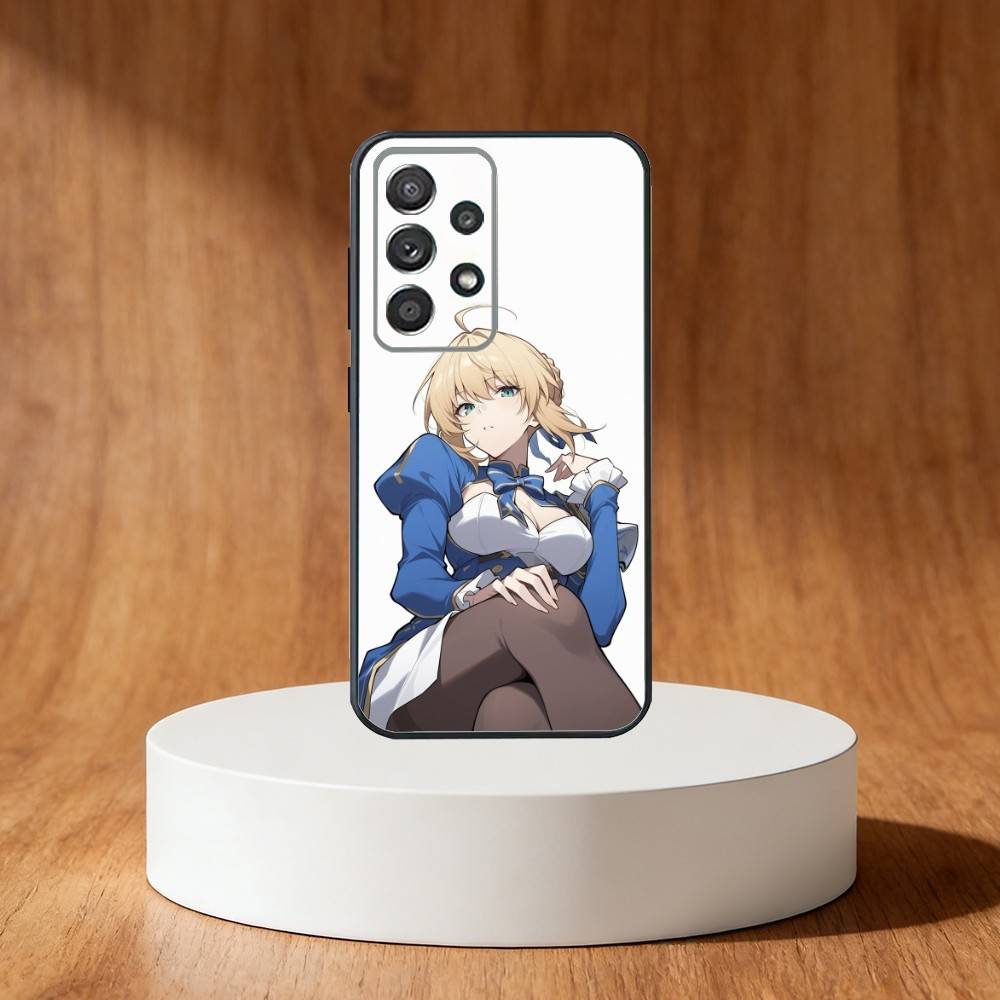C-Cool F-Fate S-Saber Anime Phone Case For Samsung S25,S24,S21,S22,S23,S30,Ultra,S20,Plus,Fe,Note,10,9,5G Black Cover