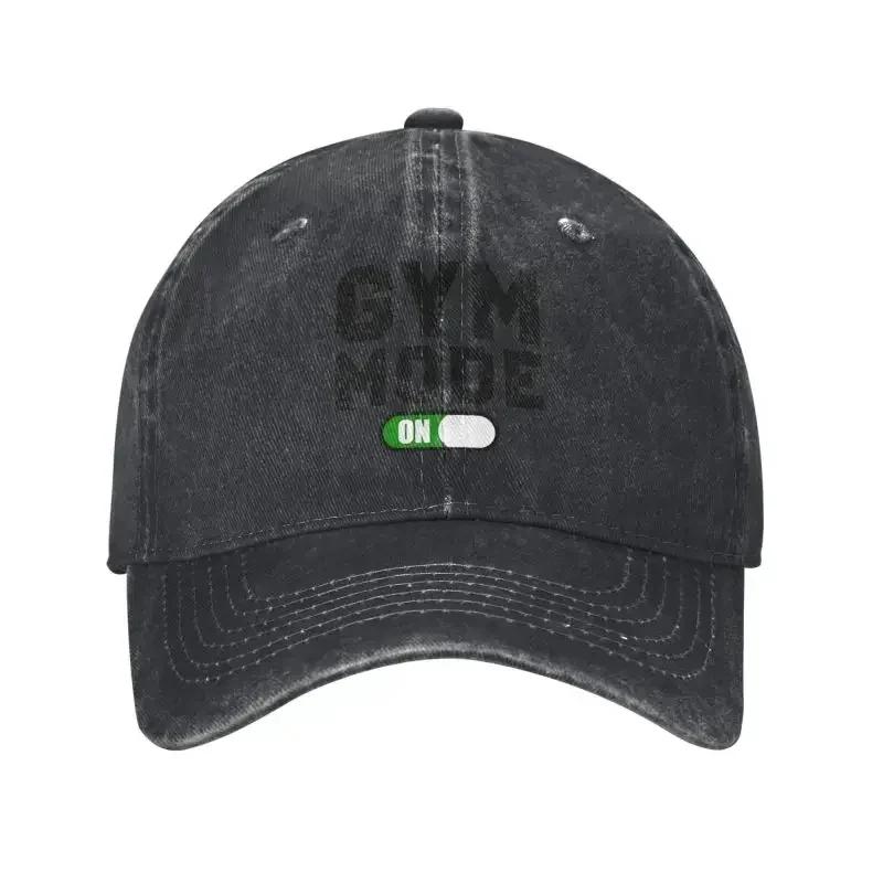 Custom Cool Cotton Sport Fitness Gym Mode On Baseball Cap Unisex WoUnisex Adjustable Adult Dad Hat Hip Hop
