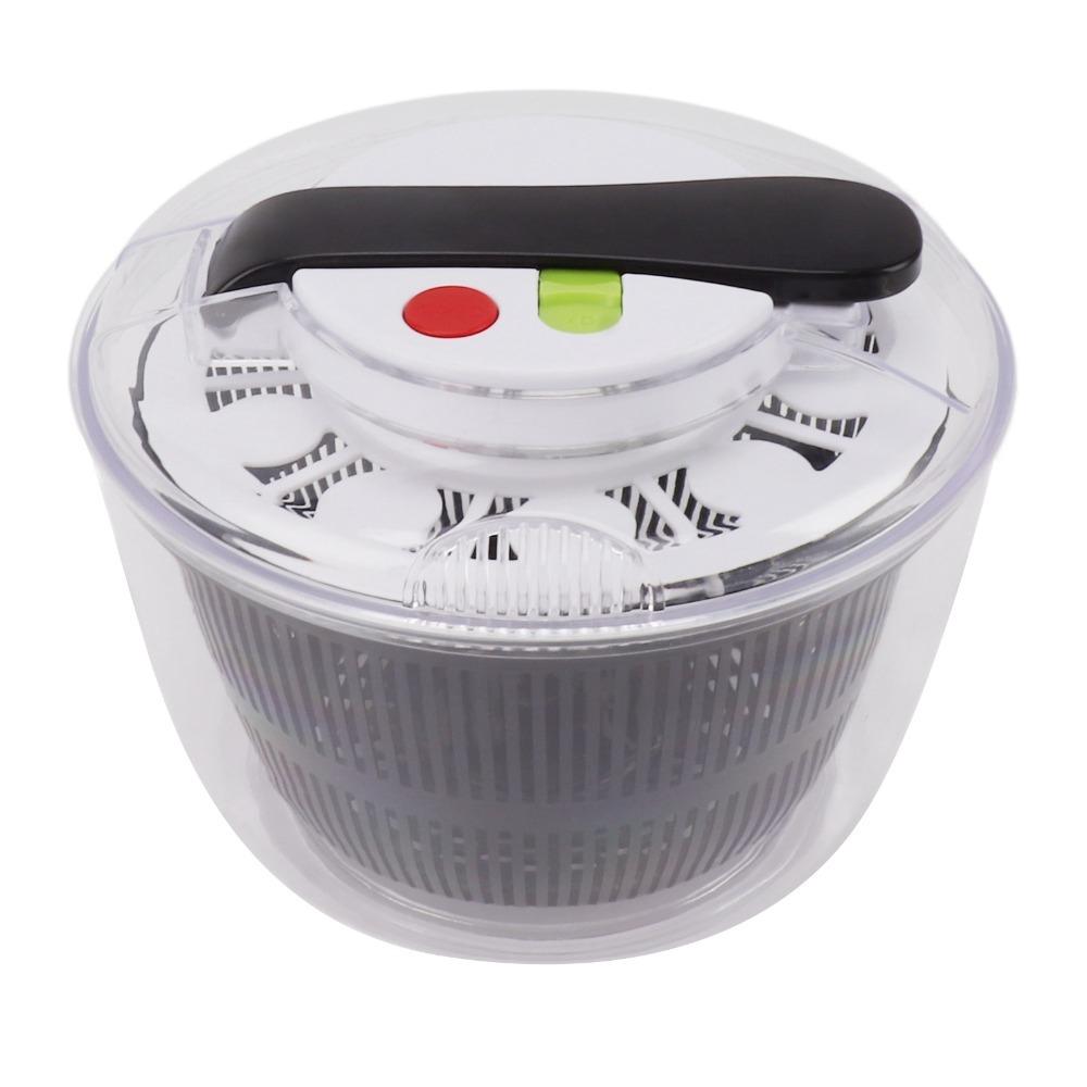 Black Transparent White Vegetable Dryer Plastic Lettuce Spinner Vegetable Dehydrator  Home Kitchen
