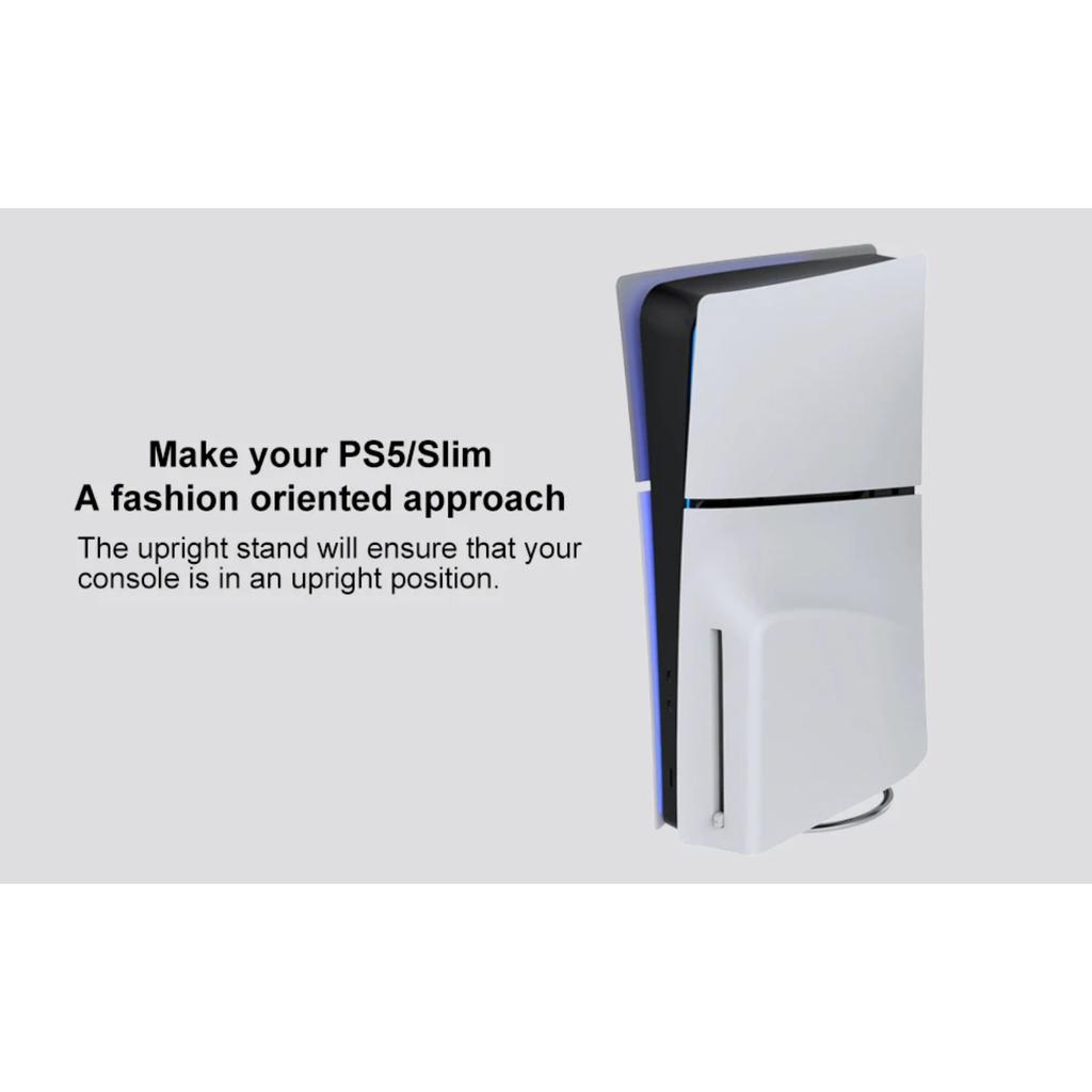 Metal Vertical Stand for PS5 Slim Console Disc and Digital with Screw, Base Stand Replacement for Playstation 5 Slim Console