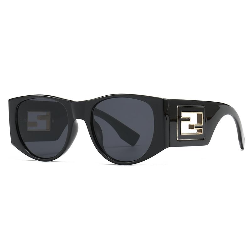 Modern Retro Cat Eye Sunglasses Scottish Pattern European American Street Photography Fashion Ins Cross Border
