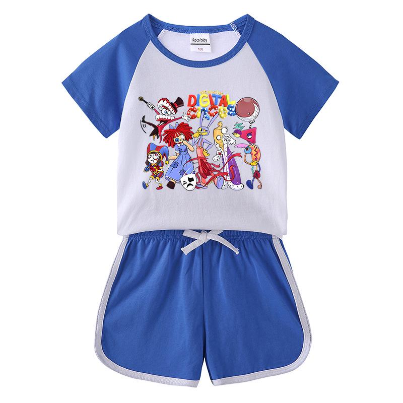 2026 Kids' Summer Outfit: Unisex Baby Short Sleeve T-shirt & Shorts Set for Casual Sports