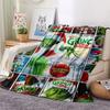 Couverture Flottante Imprimé Dessin Animé Grinch de Noël Couverture Chaude pour Chambre à Coucher, Canapé, Camping Cadeaux pour la Famille et les Amis-MJ019