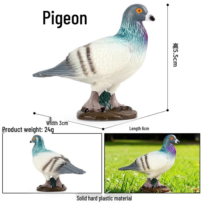 Children's Animal Simulation Toy Set: Eagle, Falcon, Secretary Bird, Owl Figurines