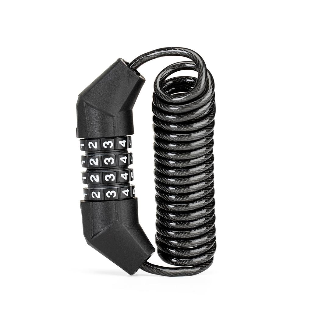 ROCKBROS Bicycle Password Compatible with Road Electric Easy to 150cm Polygonal Shape Lock, 4-Digit Combination, Keyless, Anti-Theft, Wire,