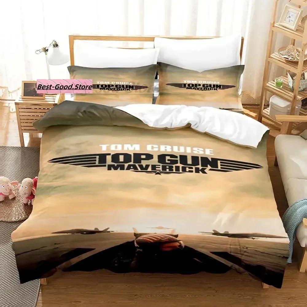 Gun Maverick 3D 2022 bed sheet set Bedding set Printed Duvet Cover Pillowcase Single Double Queen Super King Size Sets