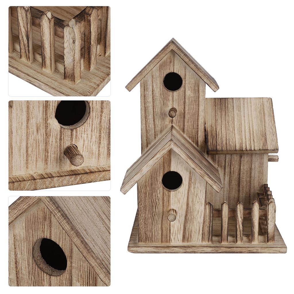 Wooden Birdhouse Small Outdoor Garden Bird Nesting Box Bird House Pet Supplies Decoration