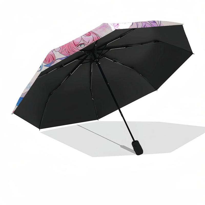 1pc Outdoor Umbrella with Anime Characters, Automatic Opening/Closing, Portable 3-Fold Design, 8-Rib Iron Frame, Perfect Gift for Fans, Travelers