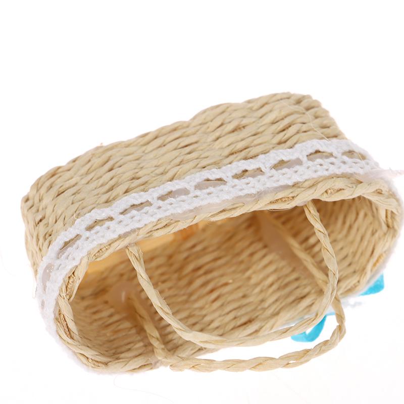 Mini Căsuță de Păpuși Drăguță Cadru Rattan Coș Împletit Manual Jucării Drăguțe Păpuși Decorațiune Miniatură