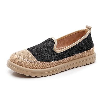 Fisherman's Shoe Women's New Summer Comfortable Casual Shoes Linen Splicing Shallow Breathable One-foot Shoes