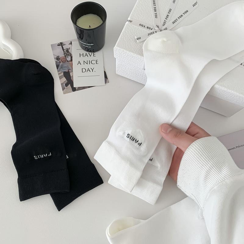 1 paire de chaussettes fines ajourées pour femmes, longues et amples, JK Lolita, douces filles japonaises, couleur unie, en coton respirant, pour printemps et été