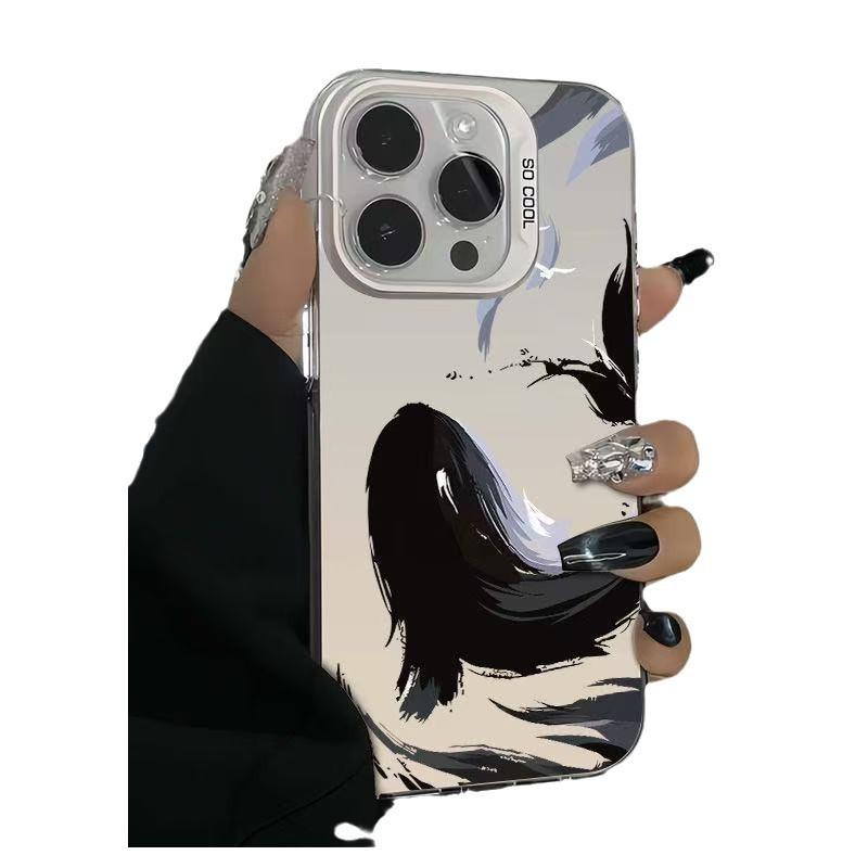 The new ink whale is suitable for iphone17 mobile phone case Apple 15promax/14 personality 13pro16 Europe and America