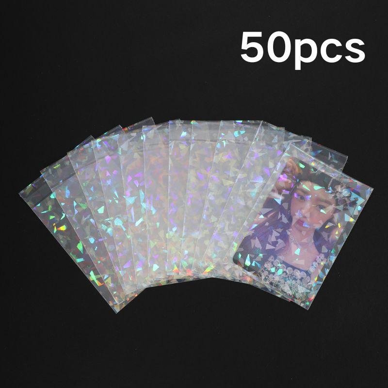 50pcs ins Card Sleeves 65x90mm Macaron Color Holder For Holo Postcards Top Load Film Photocard Game Cards Protector Storage Bag