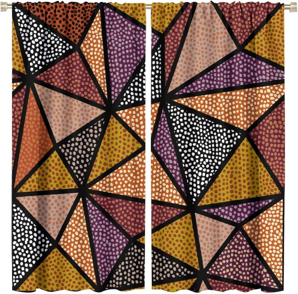 Tende per Finestre in Vetro Colorato Stile Boemo Design Vintage Mid-Century Stile Arte Astratta Camera da Letto Soggiorno Cucina Poliestere Perfette Per Area