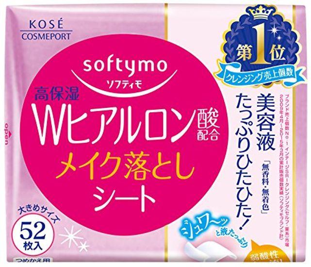 

Kose Softymo Makeup Remover Sheet (H) b (Hyaluronic Acid) Refill 52 pieces