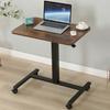 Pneumatic Height Adjustable Sit-Stand Mobile Desk, White