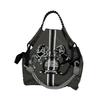 Large Capacity Women's Embroidered Foldable Tote & Crossbody Nylon Handbag