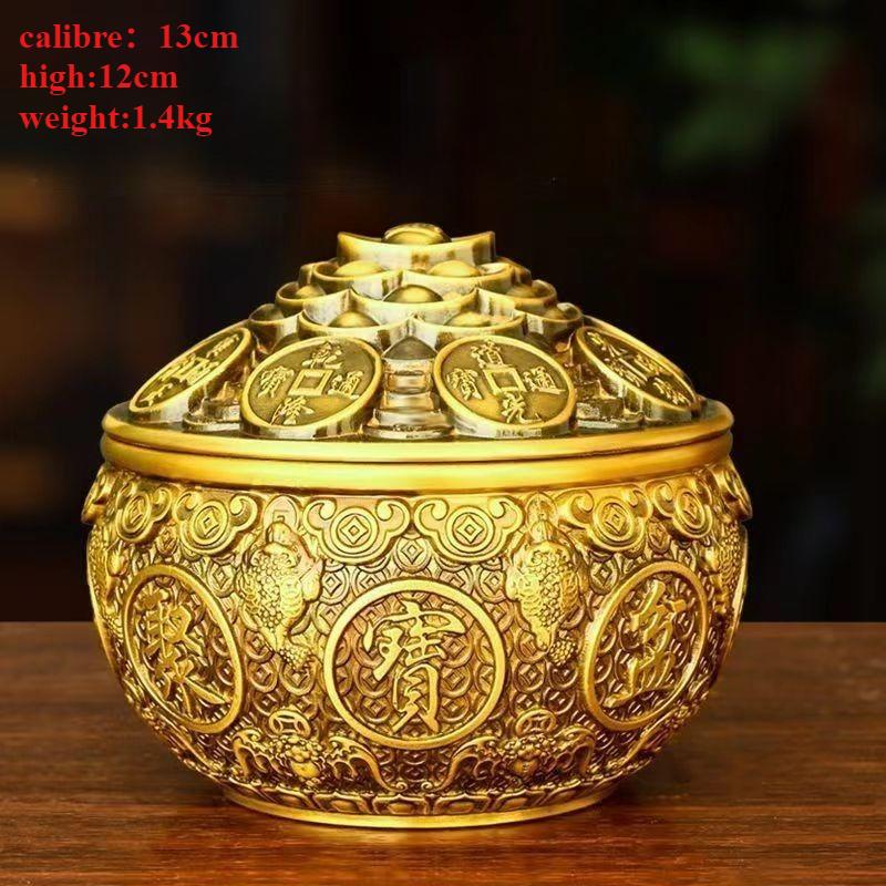 Brass Treasure Bowl Entrance Housewarming Business Gift Ornaments Decorations Living Room