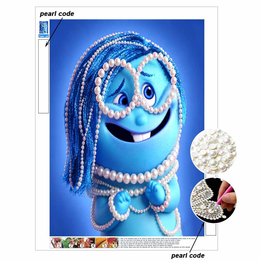 Disney Inside Out Mumu's Creations Pearl Art Kit 5D DIY Pearl Embroidery Mosaic and Cross Stitch Kit for Home Decor