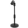 Portable Lifting Desktop Microphone Stand With Weighted Base Stable Plastic Holder For Meeting Live Streaming Computer Microphone Use