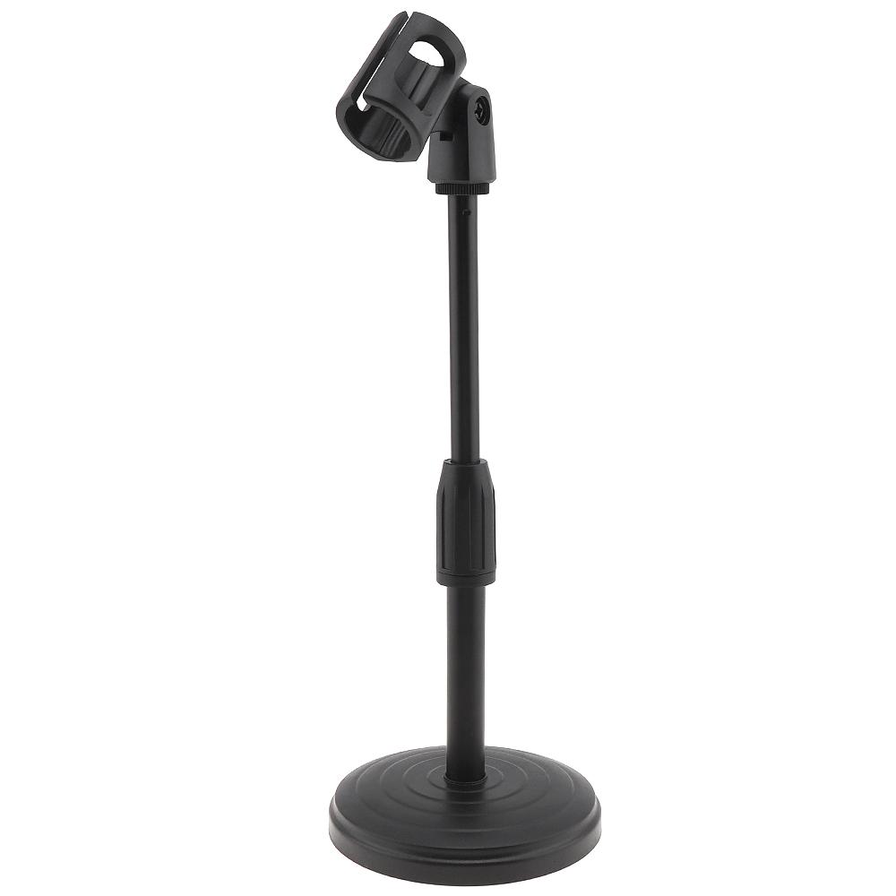 Portable Lifting Desktop Microphone Stand With Weighted Base Stable Plastic Holder For Meeting Live Streaming Computer Microphone Use