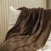Nordische Quaste Einfarbig Überwurfdecke Gästehaus Bettende Gestrickter Überwurf Braun Kaffee Sofa Decke Schlicht