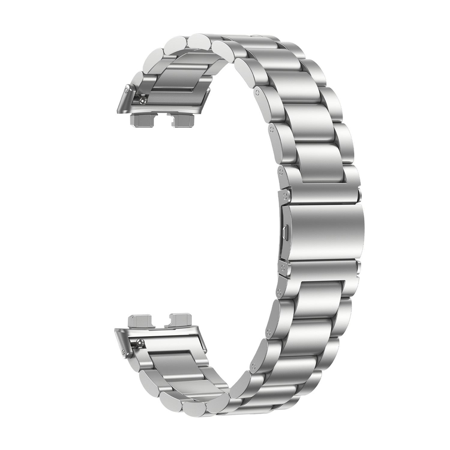 

Металлический ремешок для Huawei band 11 Ремешок из нержавеющей стали Классический браслет Correa huawei band 11Pro Элегантный ремешок для умных часов huawei band 11/11Pro серебряный