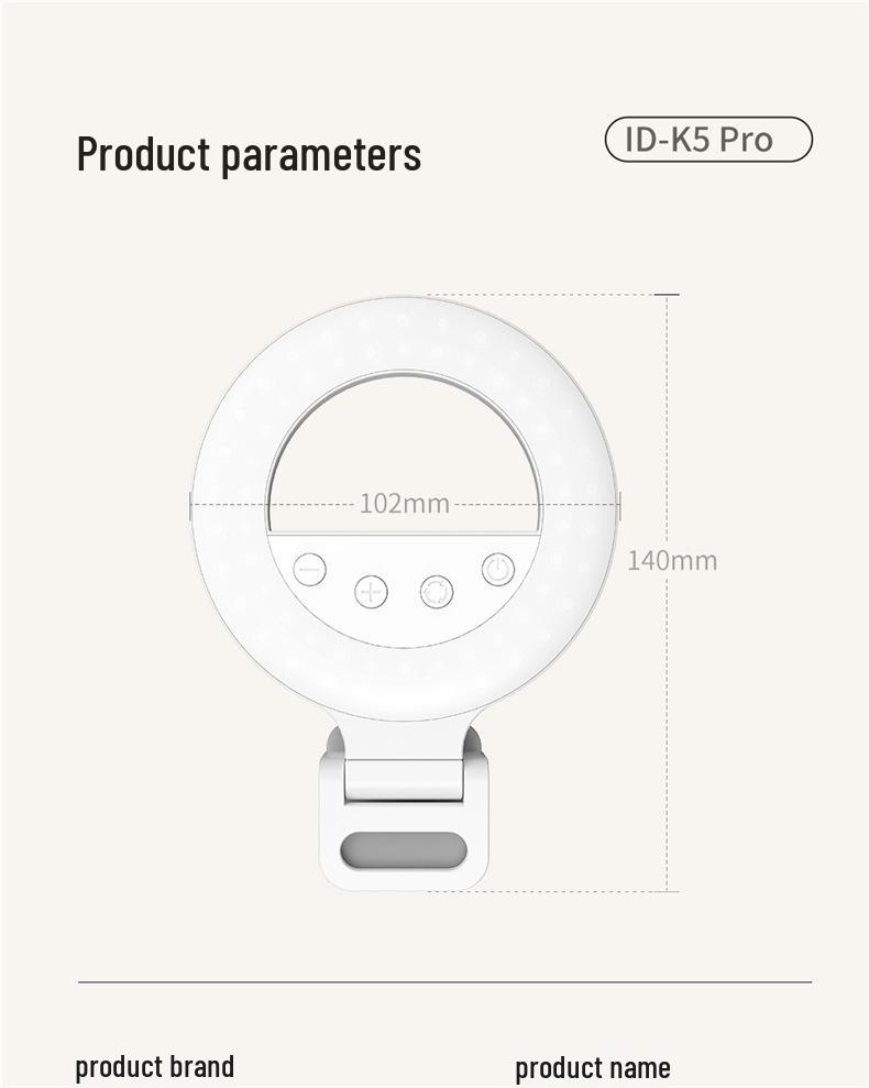 Xiao Tian K5 Tragbares Selfie-Licht für Live-Streaming & Fotografie