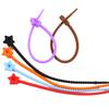Pentagram Silicone Twist Ties Releasable Cable Organizer Strap DIY Key Ring Pendant for Data Wire Bag Hanging Decoration
