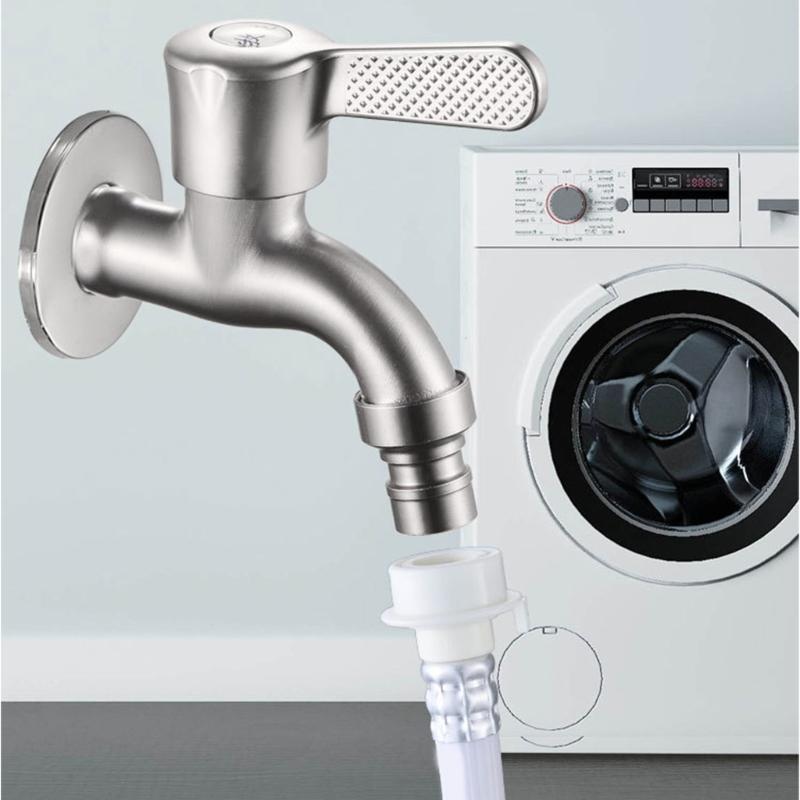 Stainless Steels Washing Machine Faucets Wall Mounted Household Mop Pool Tap Outdoor Garden Faucets Bathroom Hardware