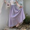 Summer Beach Vacation Skirt Women's Chiffon A-Line Maxi Skirt High Waist Flowy Hem with Elegant Drape & Wide Silhouette