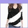 Women's Trendy Soft Batwing Long Sleeve Casual Blouse With Elegant Splicing Design