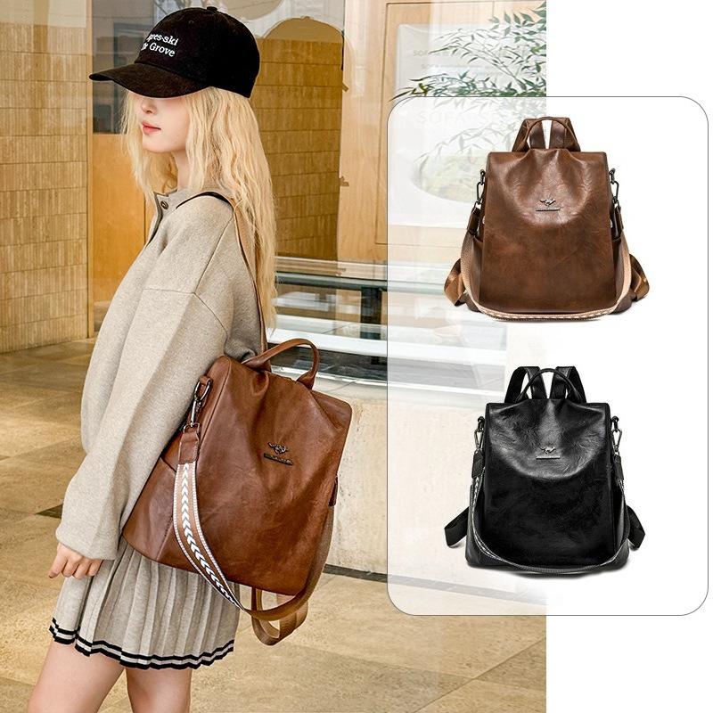 Fashionable Ladies' Backpack, Lightweight, Water-resistant, Storage, Anti-theft for Shopping, Travel Crossbody Bag