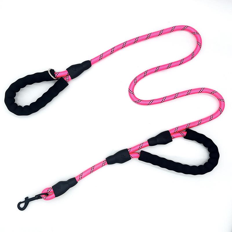 Double Handle Large Dog Leash,reflective Dog Leash with Foam Handle,comfortable & Easy To Control for Dog Training and Walking