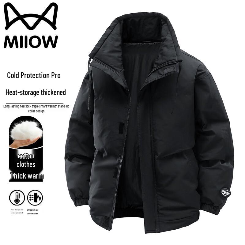 MiiOW Men's Thickened Stand-Collar Winter Padded Jacket