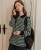 Makeumokeu Button Rugby Striped Rugby Shirt_2Colors
