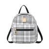 Women's Bag New Trend Fashion Plaid Printing Backpack Multi-functional Small Backpack Women's Oblique Span Bag