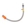 Tire Inflator Hose Adapter 12in Stainless Steel M6 Thread for Car Motorcycle Bike Tire Quick Inflation Deflation