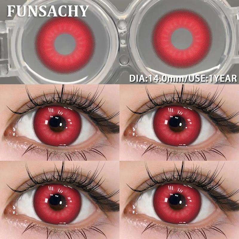 FUNSACHY 1 Pair FROYA Colored Contact Lenses Anime Cosplay 14.0mm Softlens Halloween Makeup Party Eye Contacts Yearly Cosmetics