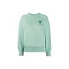 Heart Design Solid Color Cotton Casual Sports Crew Neck Pullover Fleece Sweatshirt Women Sweatshirt Green E21FJ028747-303