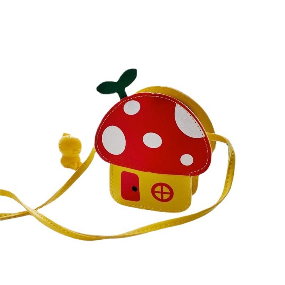 Protective Mushroom Phone Bag Case Cover Coin Shoulder Bag Kids Messenger Bag  Cycling
