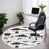 1pc Halloween, Cats Chair Carpet for Office Non-Slip,  Machine Washable Rug for Office, Room - Polyester, Machine Made Yy251029185