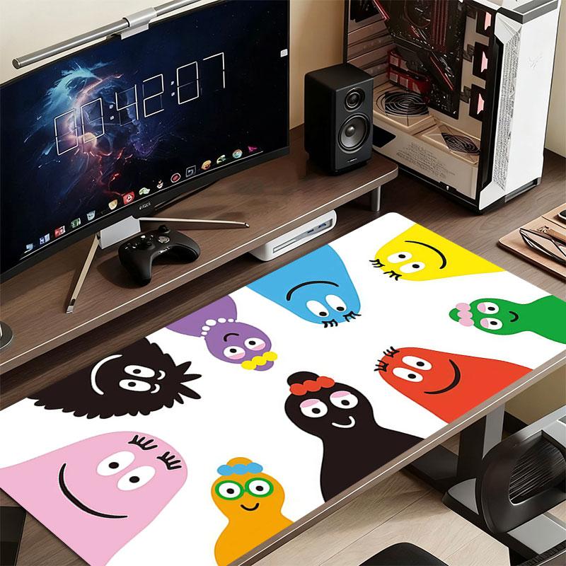 The Barbapapa Family Mouse Pad, Large Gaming Desk Mat, Non-slip XXL Mousepad for Laptop & Tablet, Mini PC Playmat with Stitched Edges